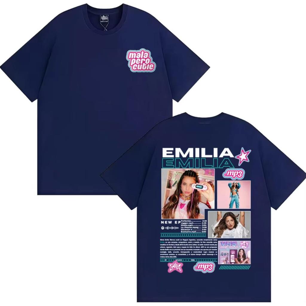 Singer Emilia Mernes MP3 Tour 2026 Graphic T-shirt Men Women Fashion Aesthetic Short Sleeve T Shirts Casual Male Cotton T-shirts