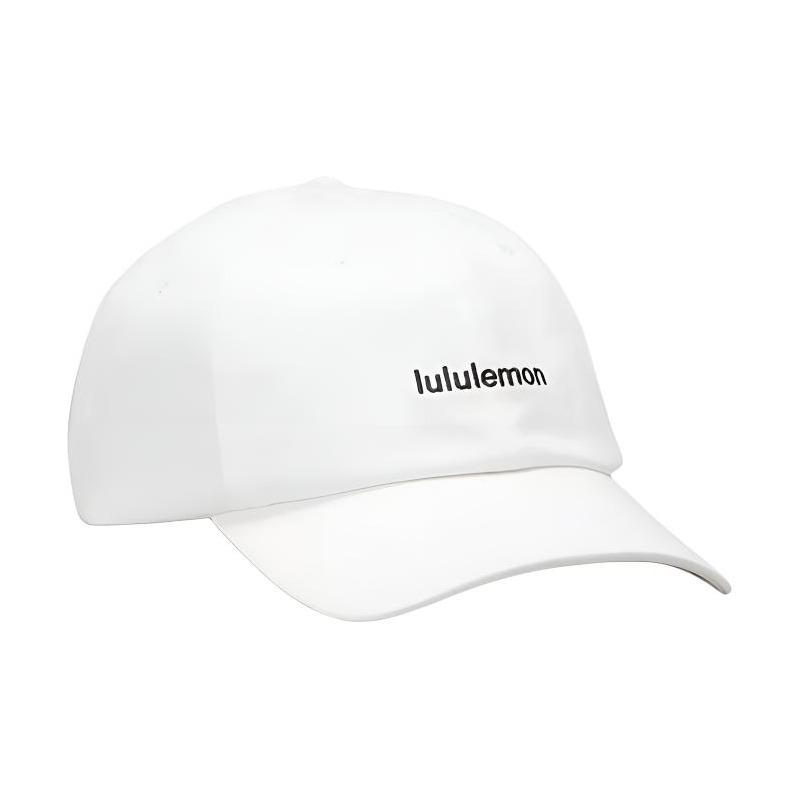 Lululemon Вышивка логотипа, хлопок полиэстер, кепка с козырьком, одинаковый стиль для мужчин и женщин, разноцветная WHT/BLK белый/черный L/XL