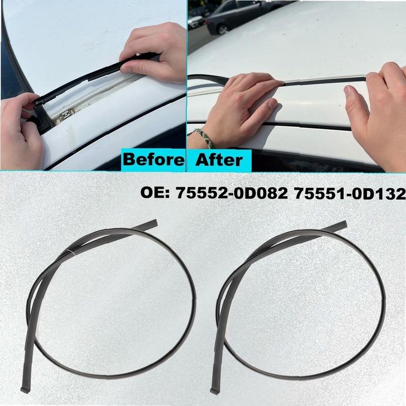 2 шт. Резиновый водосточный молдинг боковой на крышу 75552-0D082 Для Toyota Yaris Хэтчбек 2014-2018 Уплотнительная накладка