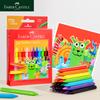 12/24 Цвета Faber Castell Стираемые Пластиковые Мелки Ластик и Точилка Школьные Принадлежности Нетоксичные Мелки для Малышей Моющиеся