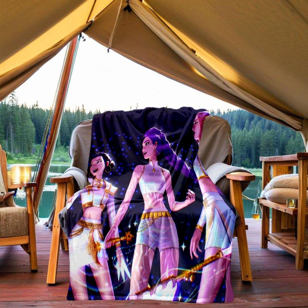 "Enchanted Warrior Crop Top - Fantasy Glittery Costume"Blanket Lightweight Flannel Throw Blanket for Sofa, Bed, Travel, Camping, Livingroom,