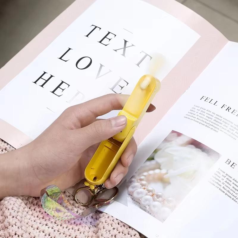 Cute Mini Fan Portable Hand Fold Bedside Office USB Charge Battery Table Desk Cooling USB Cooling Folding Handheld Fan