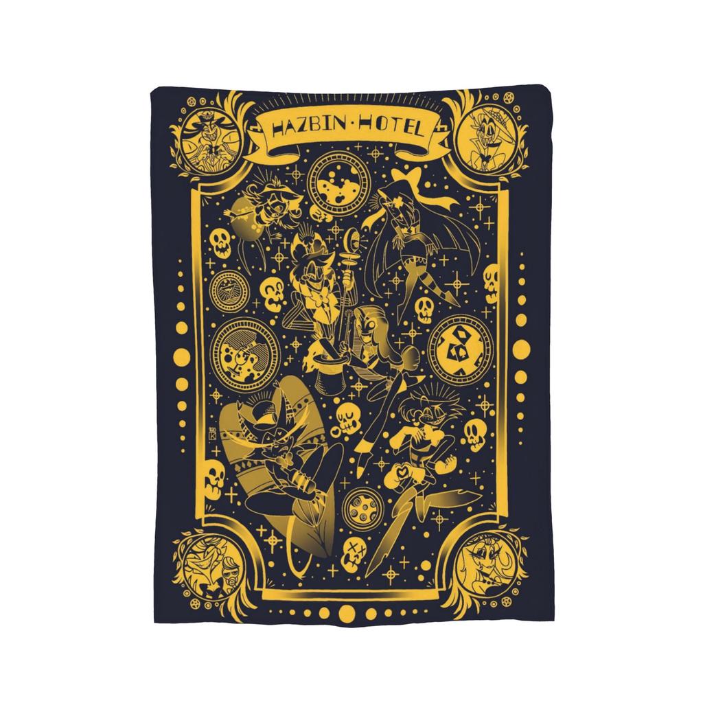Cartoon Hazbins Hotels Vox Blanket Flannel Printed Multi-function Super Warm Throw Blanket for Bedding Car Rug Piece