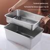Youde 304 Stainless Steel Square Draining Basin Set with Lid