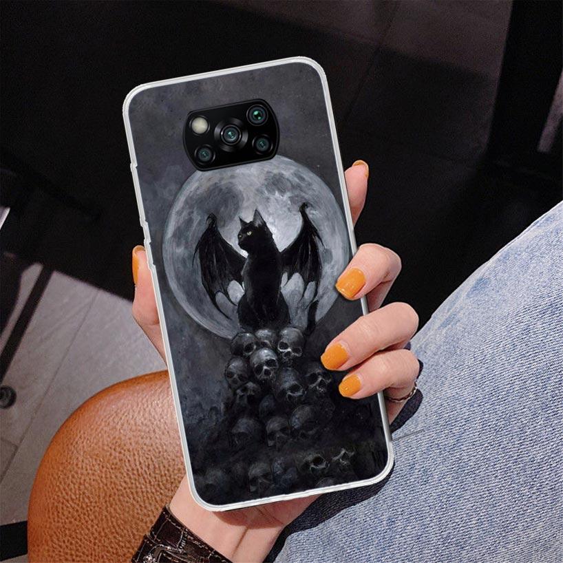 Witch And Cat Colorful Cute Phone Case For Xiaomi Poco X7 X6 X5 Pro F7 Ultra Redmi 15C 15 13C 13 12C 12 10 10A 10C 9 9A 9C 9T Co