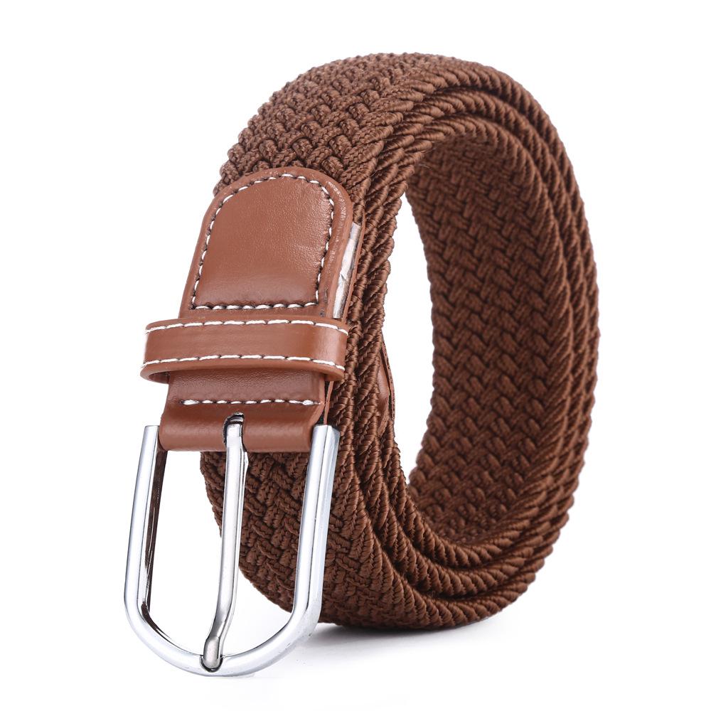 "Trendy Men's & Women's Braided Belts - Elastic Pin Buckle, Korean Style Casual Canvas"