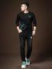2025 Autumn New Men's Round Neck Long Sleeve T-Shirt Trendy Brand Letter Print Base Shirt Casual Top Tee for Men