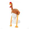 Thanksgiving Turkey Hat for Men Women Long Leg Plush Turkey Hat Funny Turkey Cosplay Costume Accessories for Thanksgiving Harvest Party Supplies