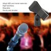 With 5/8in Male To 3/8in Female Microphone Clip ABS Mic Holder Handheld Mic Clamp Handhold Use