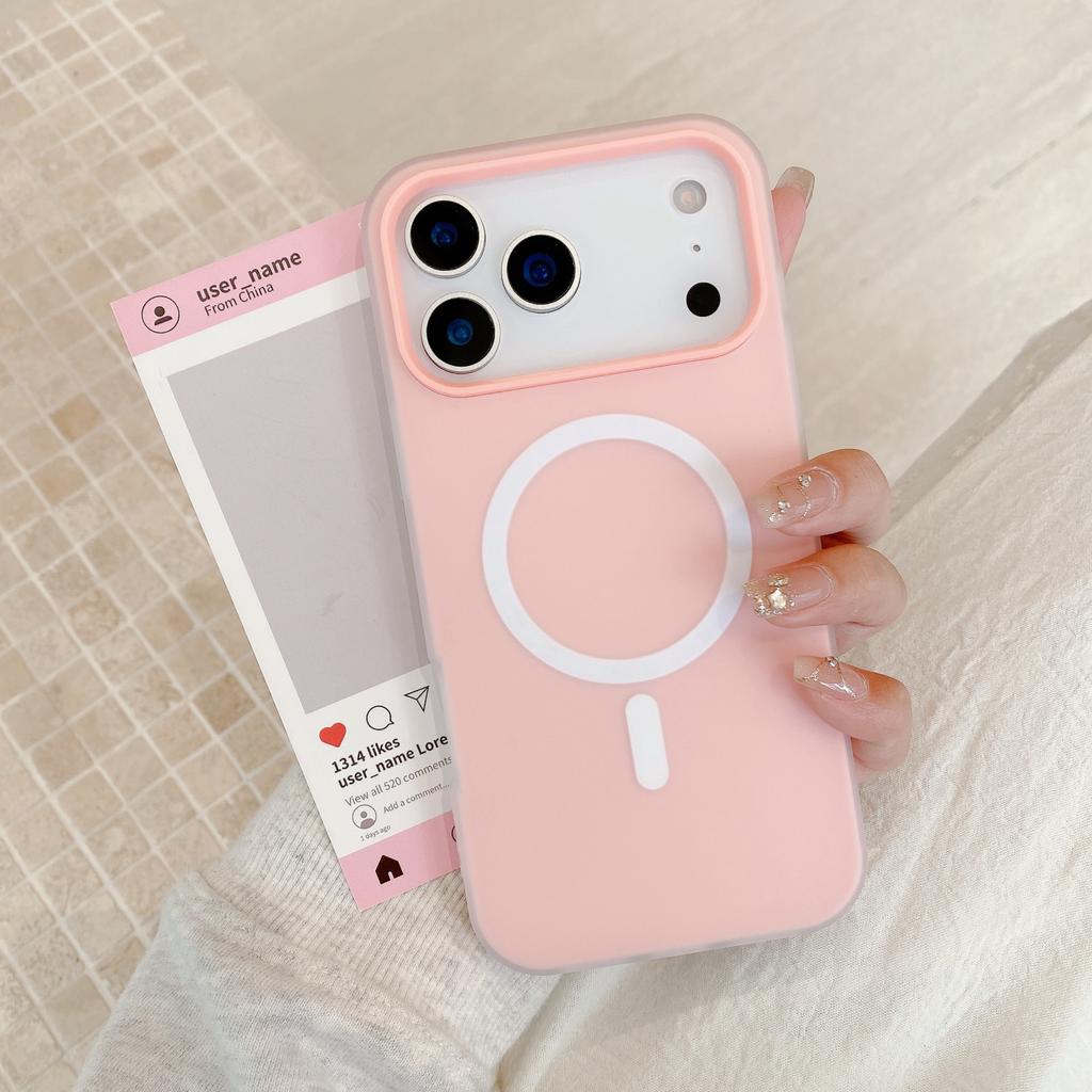 Роскошный Чехол 2-в-1 Конфетного Цвета для iPhone 17 16 15 14 Plus 13 12 Pro Max Магнитная Беспроводная Зарядка Матовый Мягкий Чехол для Magsafe