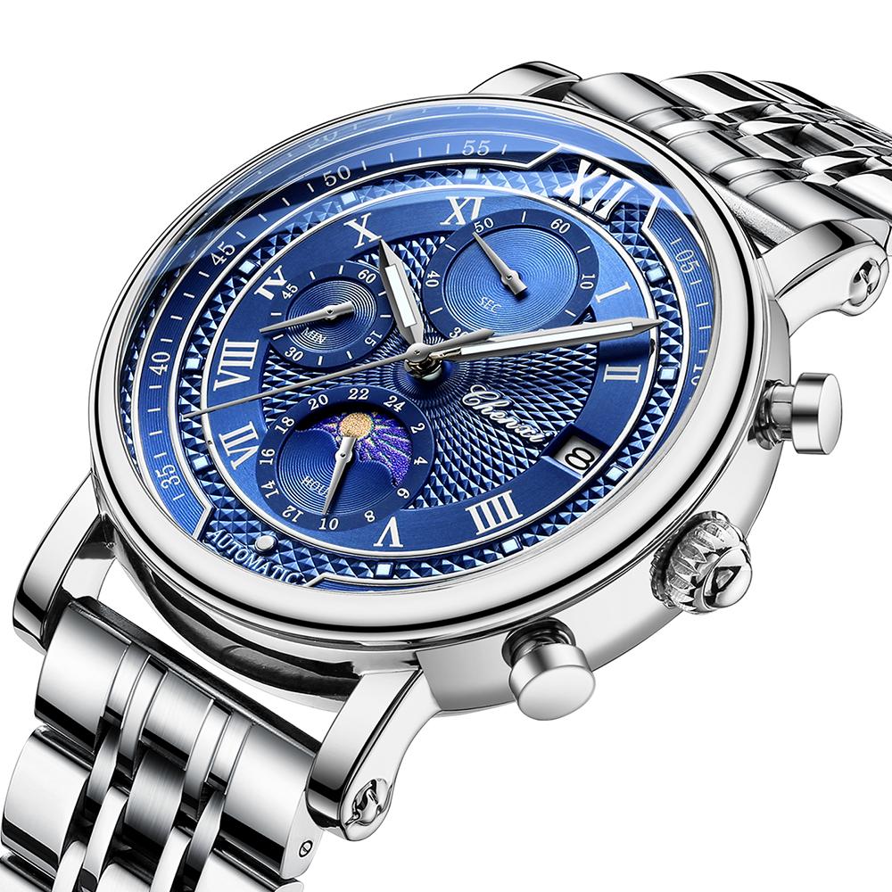CHENXI NEW Men's Watch Luxury Fashion Chronograph Date Quartz Watches Business Casual Stainless Steel 44mm Clock Male