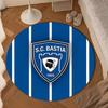 Sc Bastia Football Crest Round mat Home Decor, Chair rug For livingroom,Bedroom, doormat home decor Birthday Gift Christmas Gifts