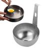 Egg Poacher Stainless Steel Egg Poacher Nonstick Egg Boiling Heating Mold with Hanger Hook Kitchen Steaming Gadgets Tools