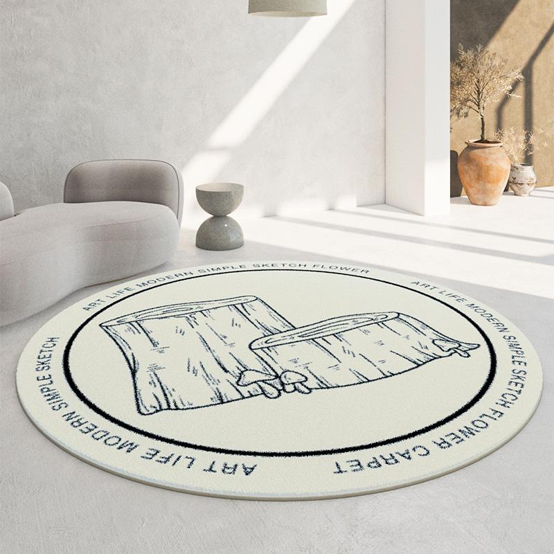 Мягкие круглые ковры с имитацией кашемира, современные украшения, диваны для гостиной, коврики, простой домашний ковер для спальни, большой ковер для гостиной