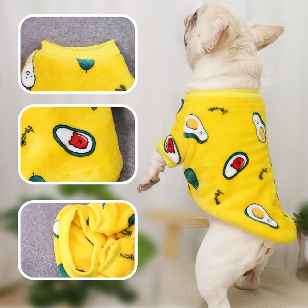 Толстовка с капюшоном для маленьких собак с милым принтом, жилет, зимняя теплая одежда для домашних животных, толстовка для французского бульдога, ши-тцу, куртка для щенков, собак, кошек, одежда для домашних животных