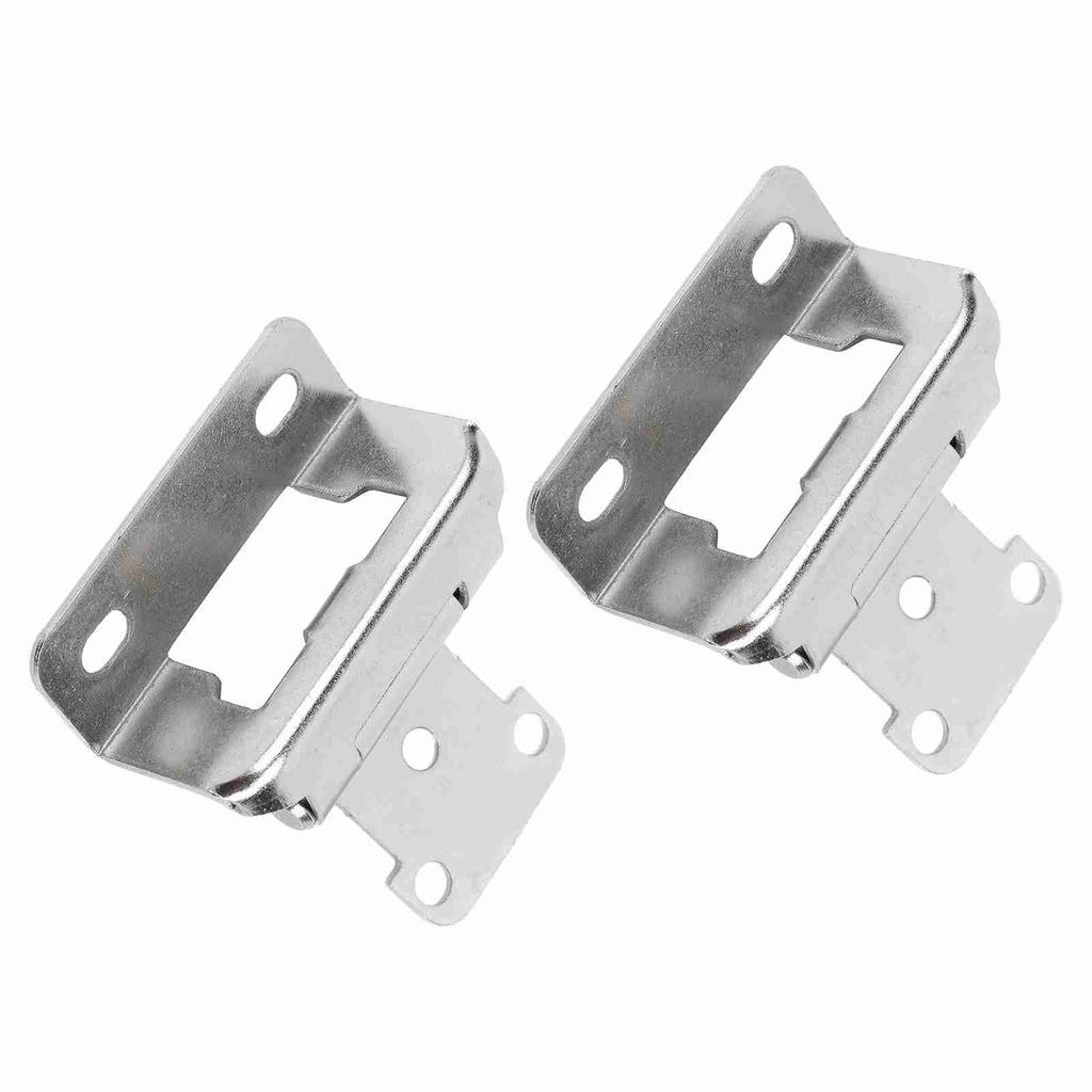 2Pcs Self Closing Cabinet Hinge 1 2in Enhanced Safety Steel Semi Wrap Overlay Cupboard Door Hinge for Kitchen Bathroom