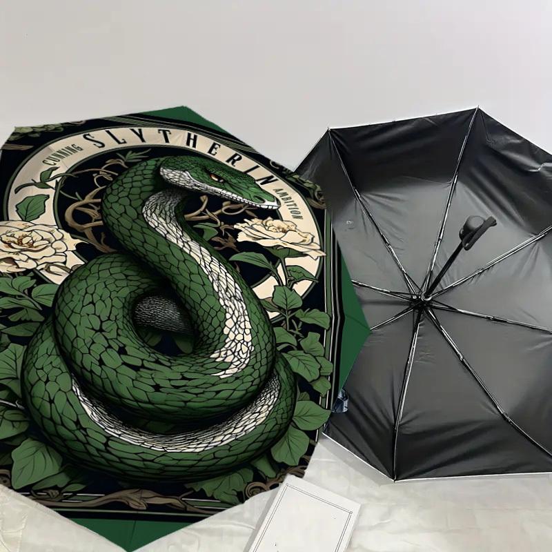 1 шт. Зонт Warner Slytherin Ambition-8 ребер, усиленный, автоматическое открытие, легкий и прочный-A26