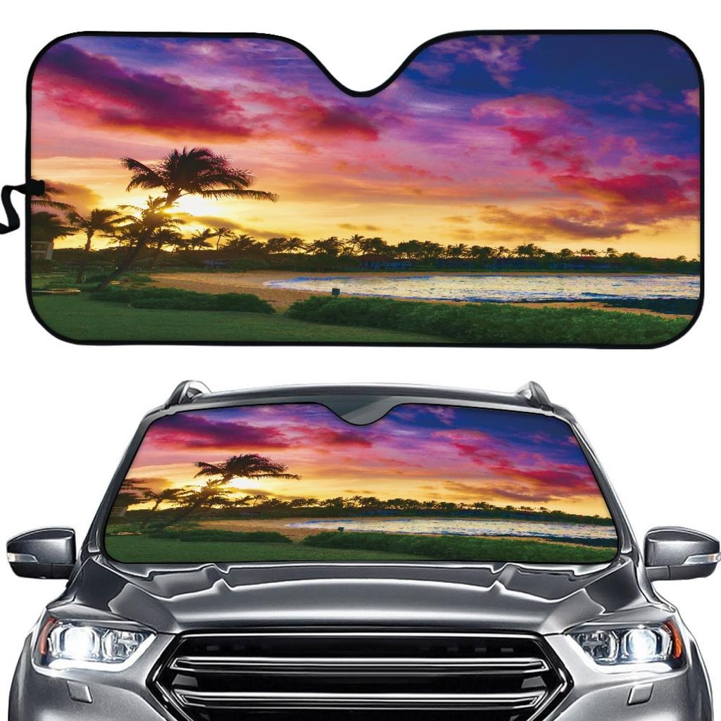 Flamingo Printed Car Sunshade Car Sunshade Personalized Sun Shield