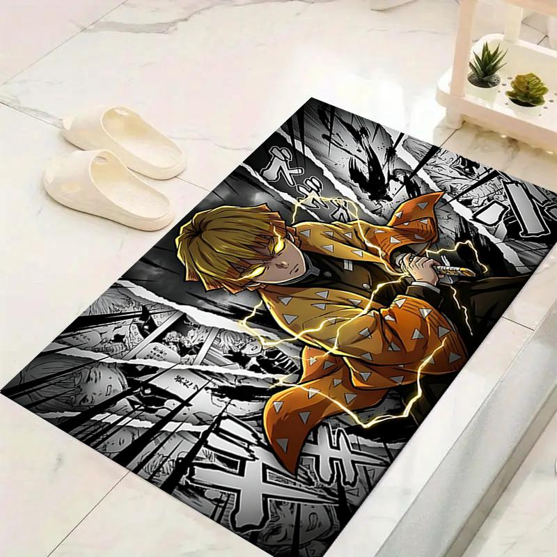 1Pc Powerful Anime Characters Rug, Office Carpet Indoor Outdoor Doormat, Non-Slip, Comfortable, Living, Christmas Halloween, Xmas Gift Y1310