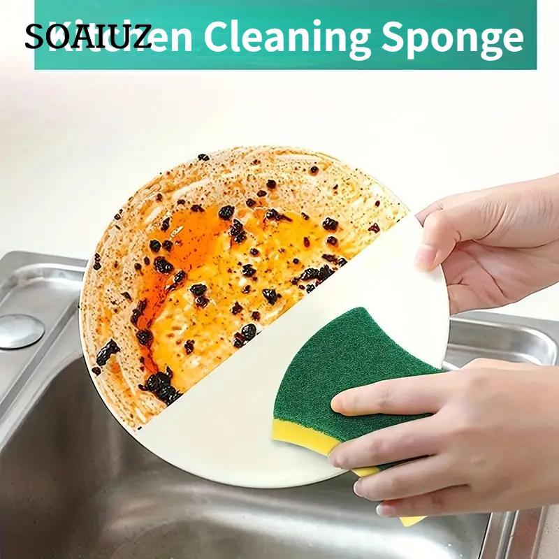 1/6/12/24 PCS Kitchen Cleaning Sponge Dish Towel Dishware Anti-Scratch Scrubbing Sponge