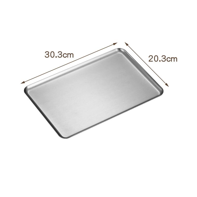 304 Stainless Steel Rectangle Serving Tray Restaurant Fish BBQ Sushi Food Plate Kitchen Baking Dish Snack Dessert Storage Tray