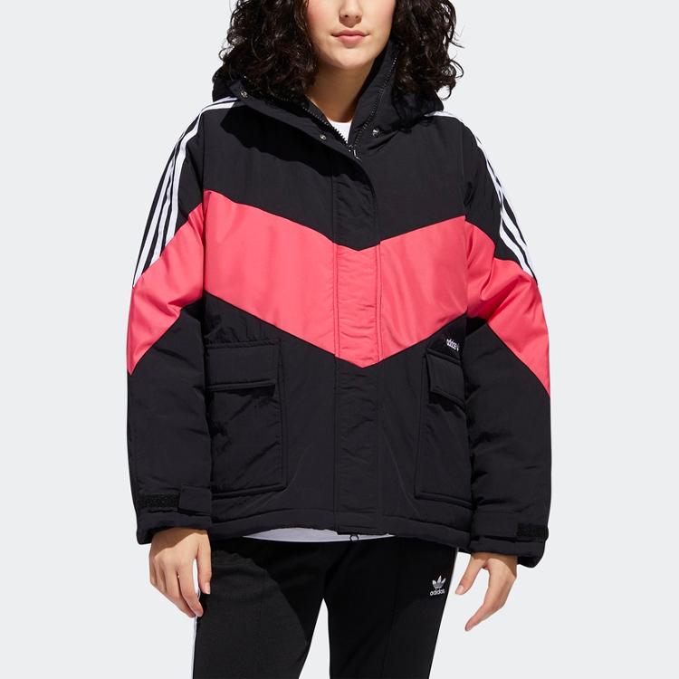 Adidas Originals Puffer Jackets Women's Black Hooded Moderate Other (Unisex) Puffer Jackets FQ2414