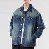 Осень Новая джинсовая мужская весенне-осенняя свободная куртка Повседневная универсальная молодежная джинсовая верхняя мужская верхняя часть