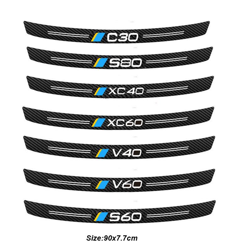 Защитная наклейка на задний бампер автомобиля для Volvo C30 S60 V50 XC90 XC60 V40 V60 V70 AWD C70 S80 S90 T6 V90 XC40 XC70 S40