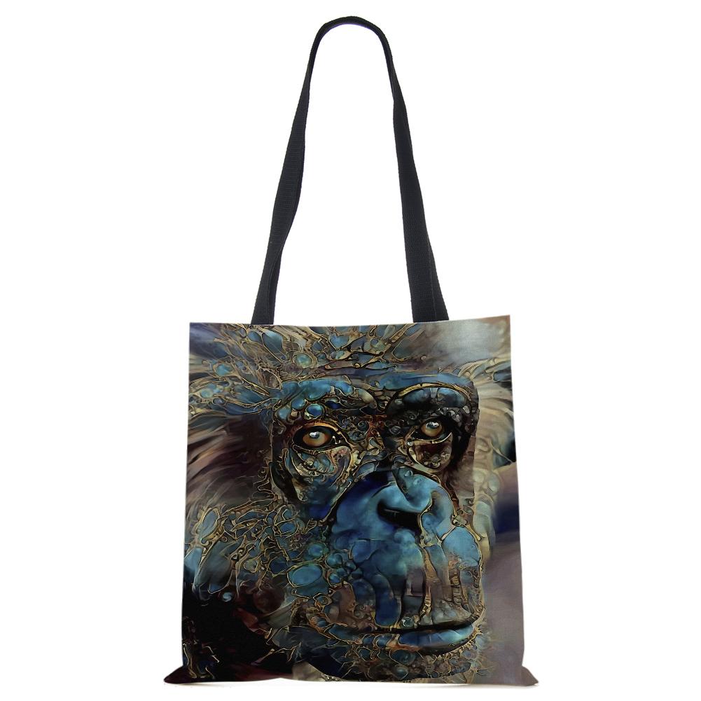 Холщовая сумка-тоут с принтом леопардовой совы, многоразовая повседневная сумка-шоппер, 2022, женские дорожные школьные складные пляжные сумки