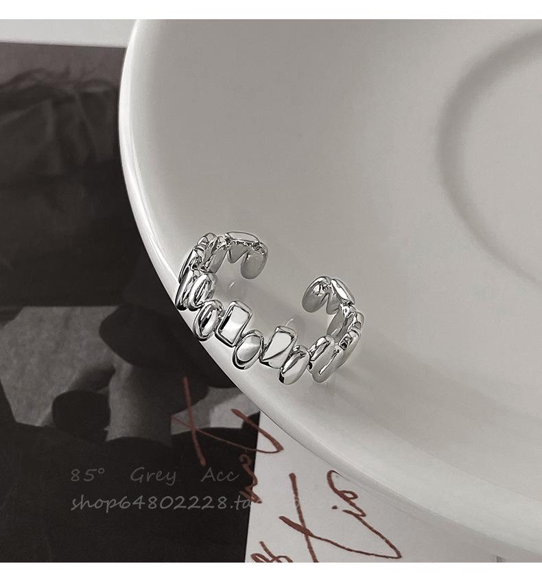 2025 Современное кольцо из металла в холодном стиле, неправильной формы, открытое, для указательного пальца