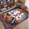 Music General Theme Soft Crystal Velvet Rug Custom Name & Text Print Non Slip Floor Rug for Bedroom Living Room