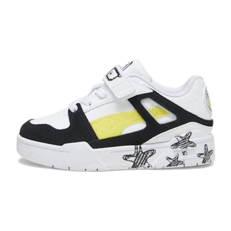 Puma SpongeBob SquarePants X Slipstream Little Kid SpongeBobs Glasses Kids Sneakers White Black 393894-01