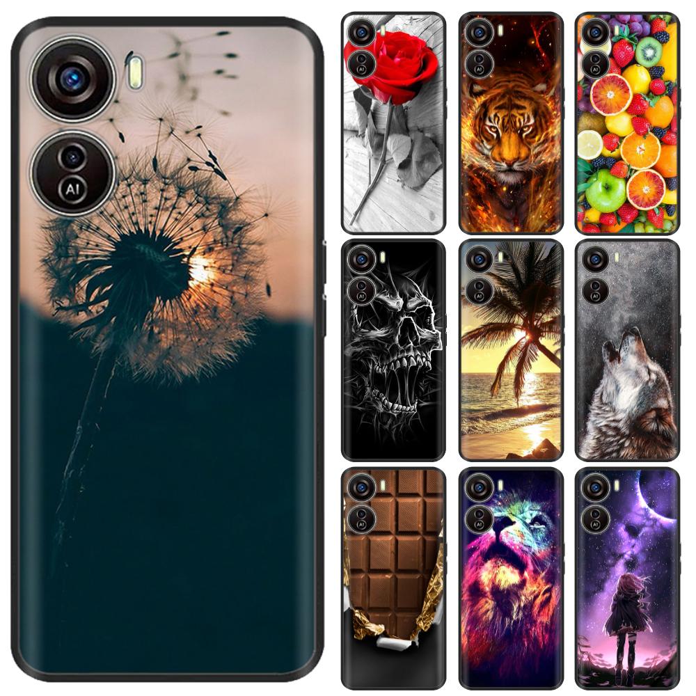 For ZTE Blade V50 Design Case Cartoon Soft TPU Cover for ZTE Blade V50 Design 5G Case Flower Silicone Case V50Design 4G Bumper