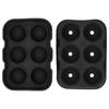 6 Cavity DIY Ice Cubes Mold Ice Ball Maker Mould Tray for Bar Party Cocktail Use Black
