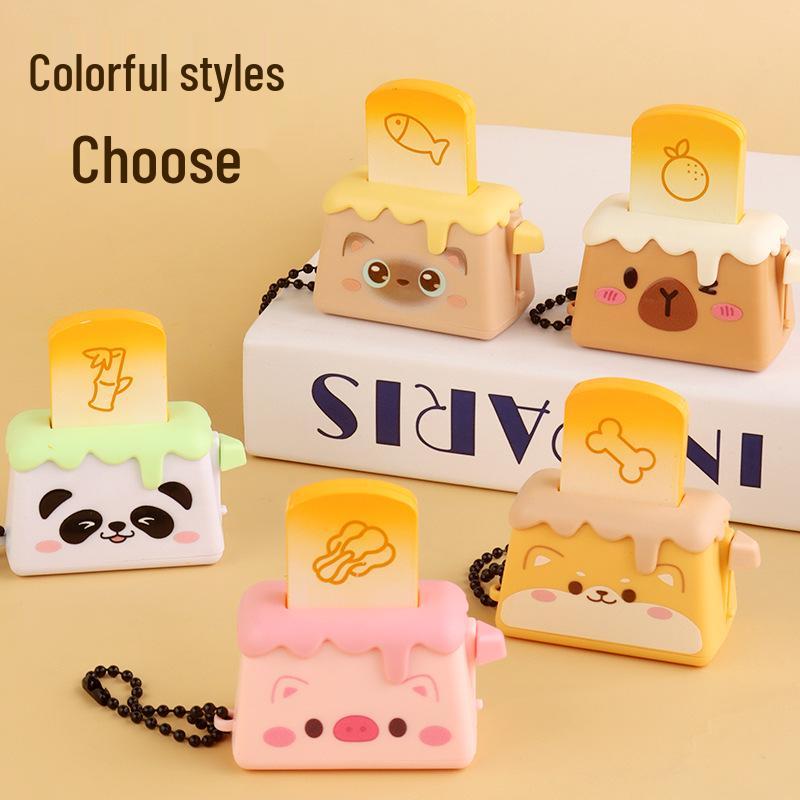 Мини Брелок-Тостер: Креативный кулон для снятия стресса для студентов