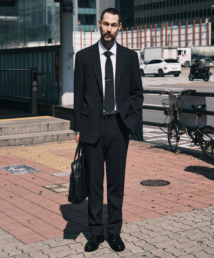 STCO Easy Care Brushed Solid Suit Set_Navy (Comfort Fit)_Ssjwd51Set (B Type)