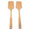 2 шт. Деревянная лопатка для приготовления пищи Деревянная лопатка-перевертыш Кухонная утварь для посуды с антипригарным покрытием