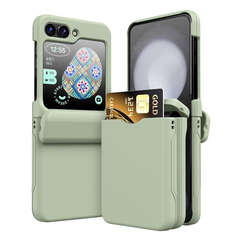 Применимо к чехлу для телефона с карточкой Samsung Zflip7, Galaxy Zflip6/3 складной чехол-кошелек с карточкой, противоударный защитный чехол