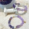 Original amethyst dzi bead bracelet, dream crystal agarwood bodhi root white moonlight purple jade multi-treasure bracelet