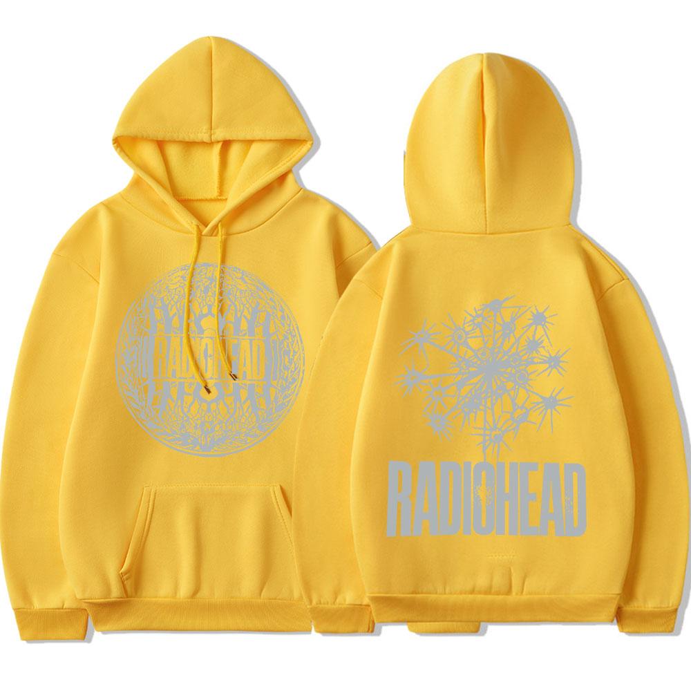 Винтажная толстовка с капюшоном для рок-группы Radiohead в стиле хип-хоп, толстовка с принтом музыкального альбома в стиле Харадзюку, уличная одежда унисекс, большие толстовки с длинными рукавами