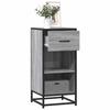 VidaXL Buffet Sonoma Grey 35.5x35x76 Cm Engineered Wood and Metal, Storage Cabinet, Entryway Furniture, Accent Furniture 848957
