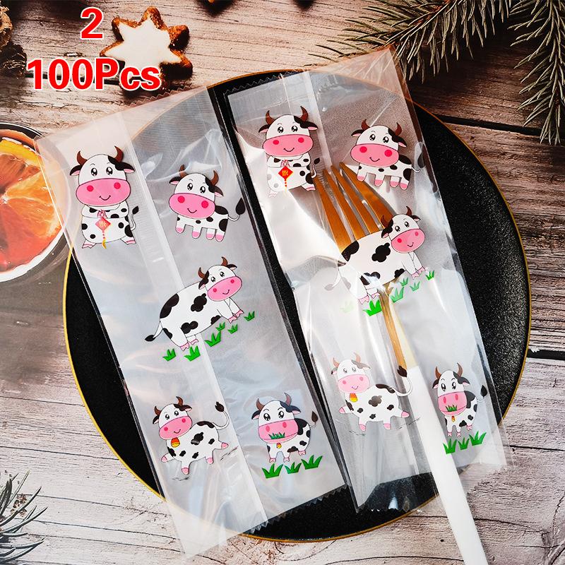 100 шт. пищевые пакеты для мороженого одноразовые пластиковые защитные чехлы для хранения мороженого с рисунком мешок для упаковки мороженого своими руками