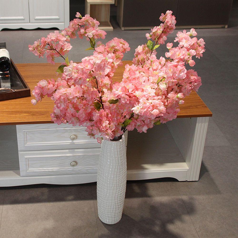 1PC Silk Wedding Decor 4 Branches Artificial Sakura Home Decoration Fake Flower Cherry Blossom