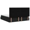 Ottoman Bed with Mattress Black 200 x 200 cm Fabric
