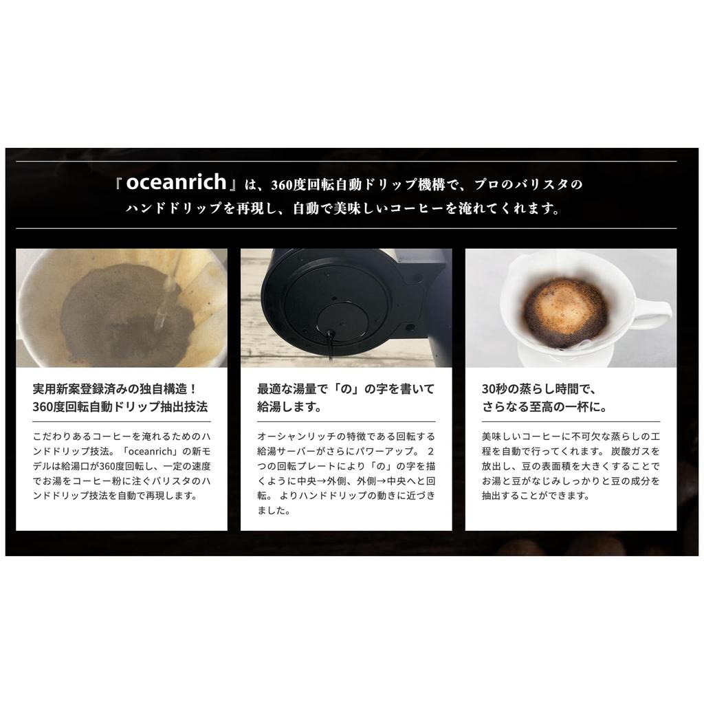 Oceanrich CM1 Кофеварка капельного типа Вращение Функция ручного капельного орошения Функция приготовления на пару Автоматический капельный орошения Oceanrich Blue 360° UQ-ORCM1