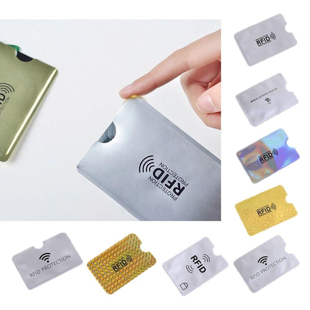 10 шт. алюминиевая фольга NFC блокирующий чехол считыватель замок ID карта коробка анти RFID держатель карты на открытом воздухе