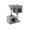 Cat Tree, Compact Cat Condo with 2 Caves, Light Grey