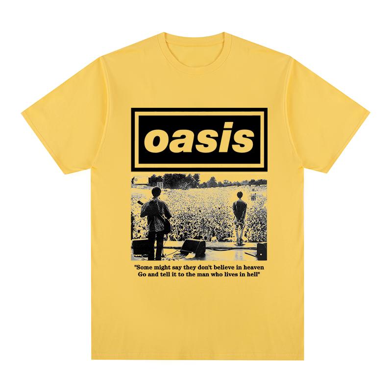 Oasi Rock Band Logo Vintage t-shirt British Music Albums Gift Idea Clothes Cotton Men T shirt New TEE TSHIRT Womens tops