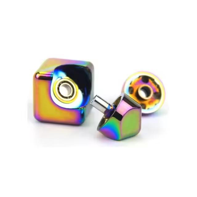 Colorful Metal Magic Cube Spinner - Spinning Top Handheld Toy