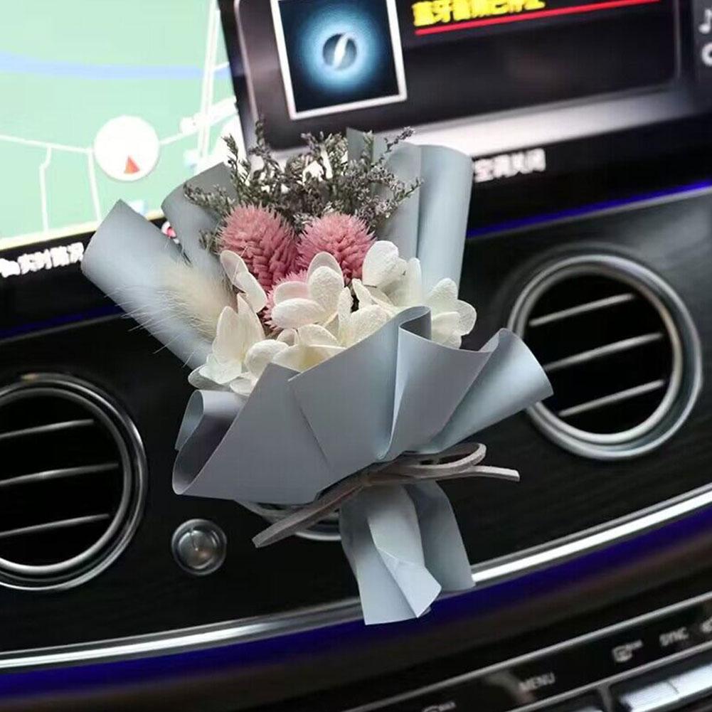 Dried Flower Car Air Freshener Car Air Outlet Aromatherapy For Girls Bouquet Auto Vent Clip Car Accessories Car Decoration